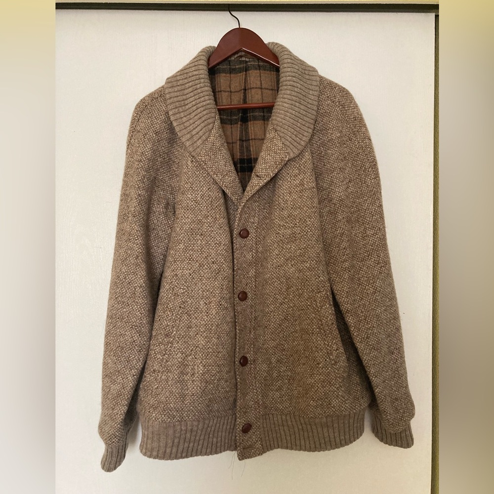 Vintage Wool Tweed Cardigan Style Jacket